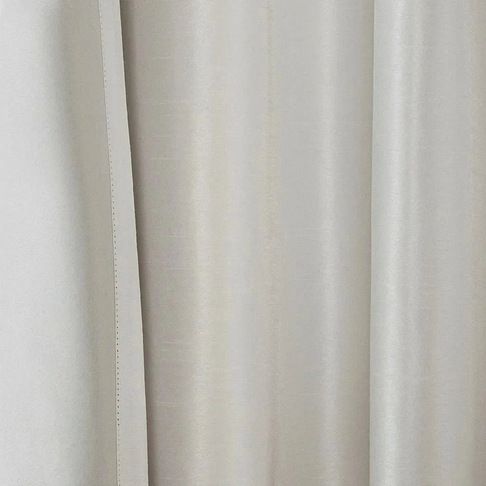 Blackout Curtain Polyester White Twist Tab Panel 50x95 Inches Room Darkening Media 3