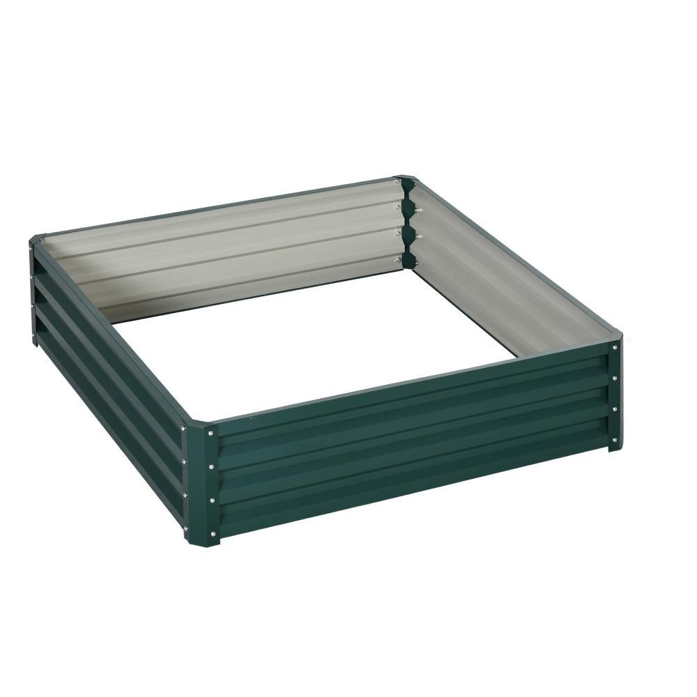Easy to Assemble Metal Planter Box,Galvanized Raised Garden Bed,for Growing Vegetables, Flowers, Herbs, Succulents Media 2