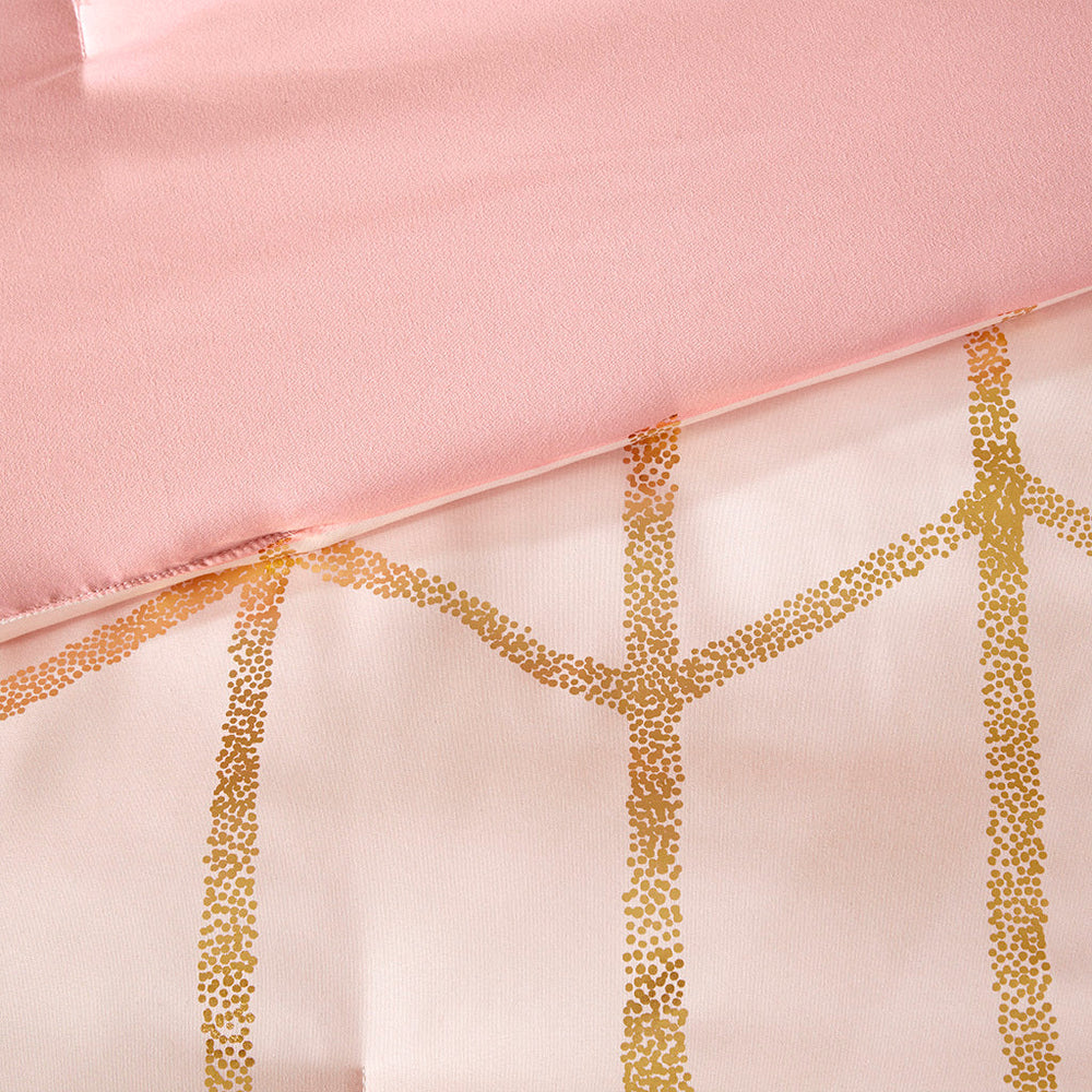 Full/Queen Metallic Printed Comforter Set Media 13
