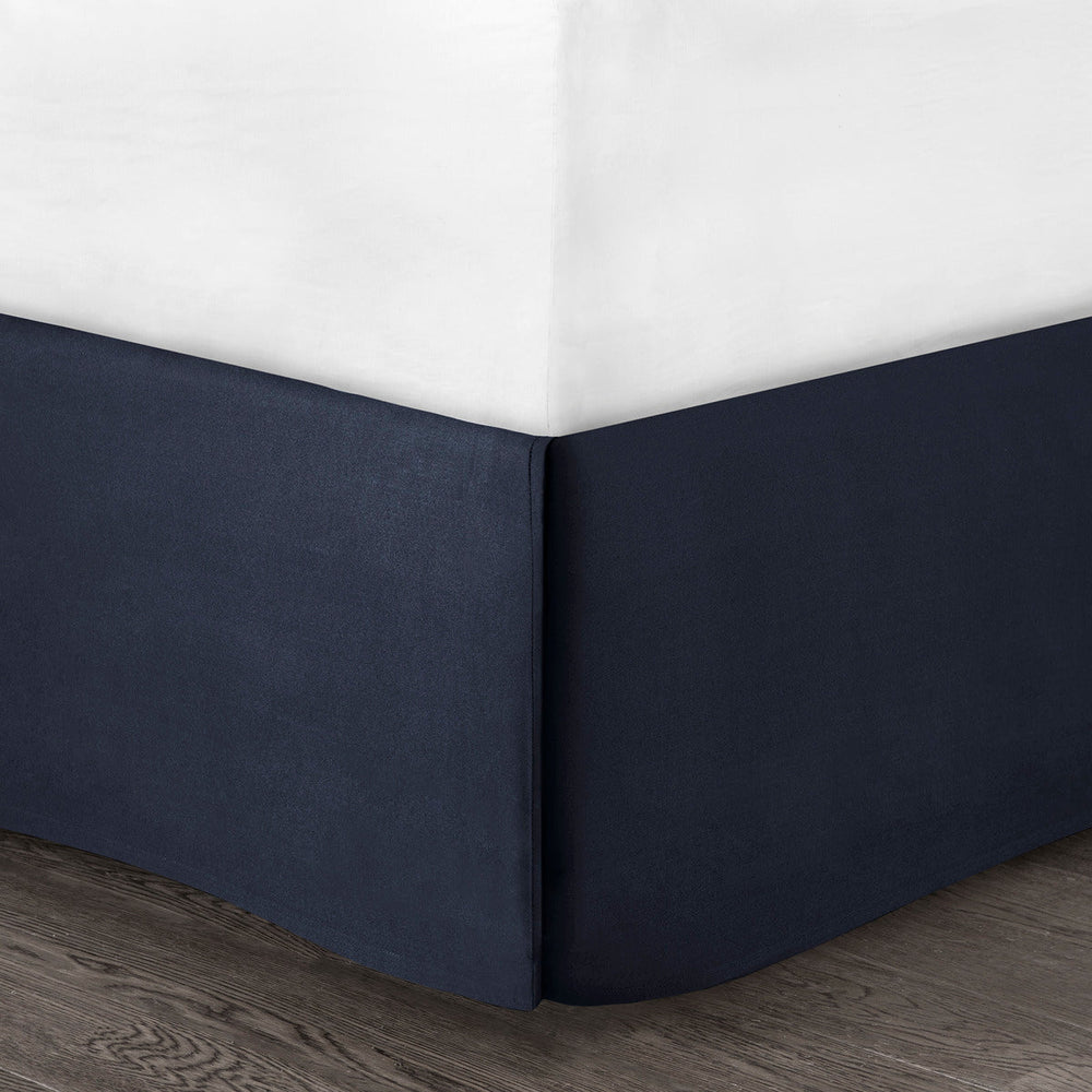 Embroidered 7 Piece Comforter Set Navy Queen Media 9