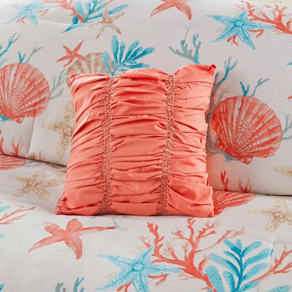 7 Piece Cotton Sateen Comforter Set Coral King Media 10