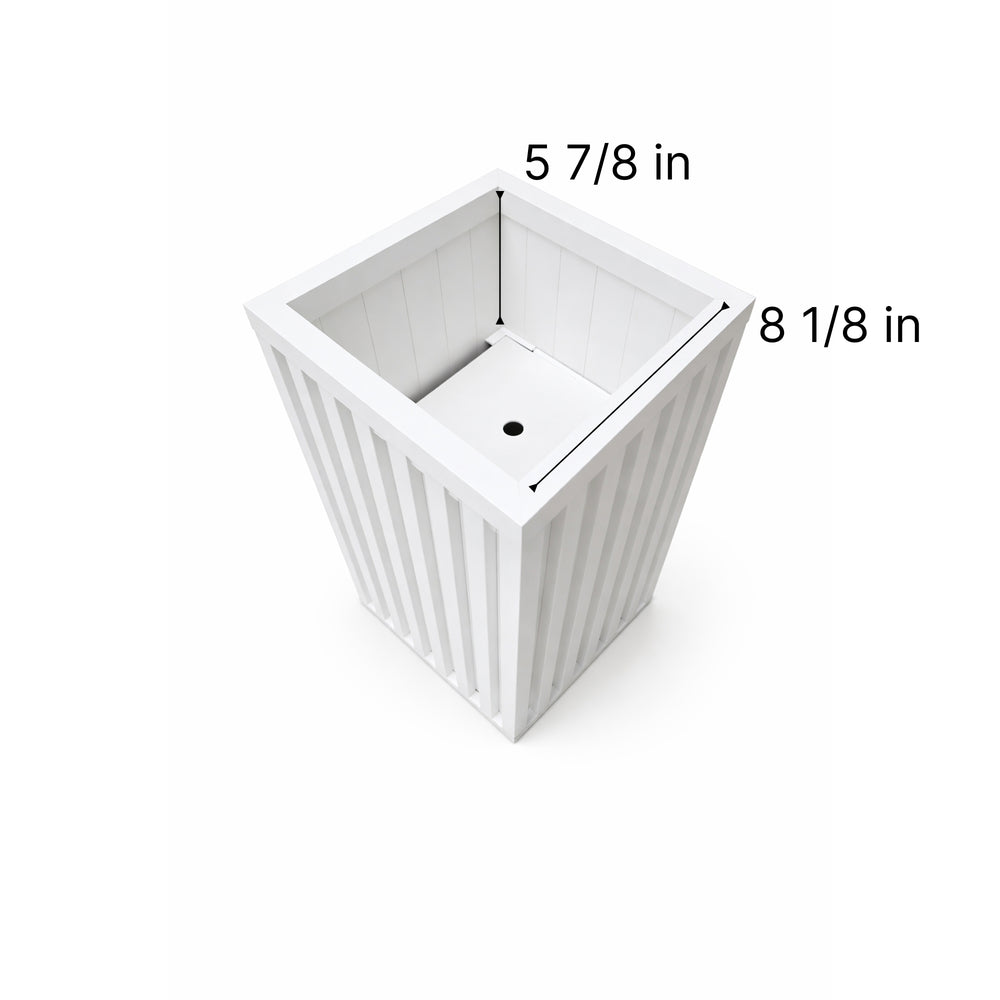 Square Grove Column Planter - White Media 6