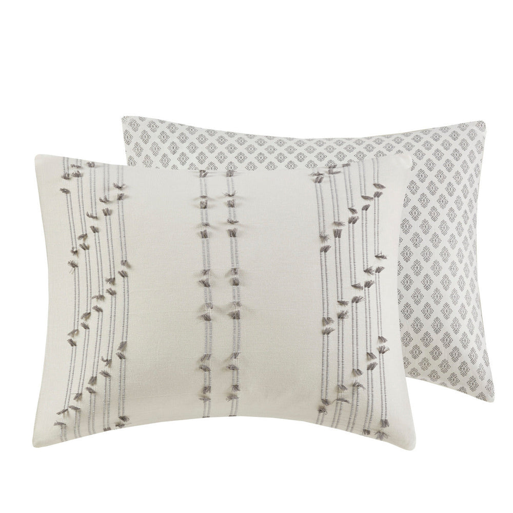 Full/Queen 3 Piece Cotton Jacquard Duvet Cover Set Media 8