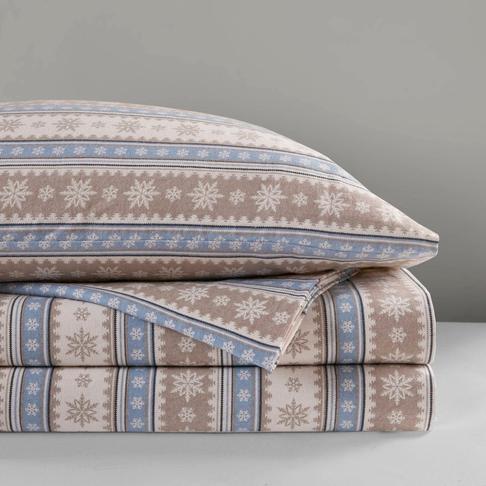 3 PCS Twin Sheet Set Blue Snowflake Media 18
