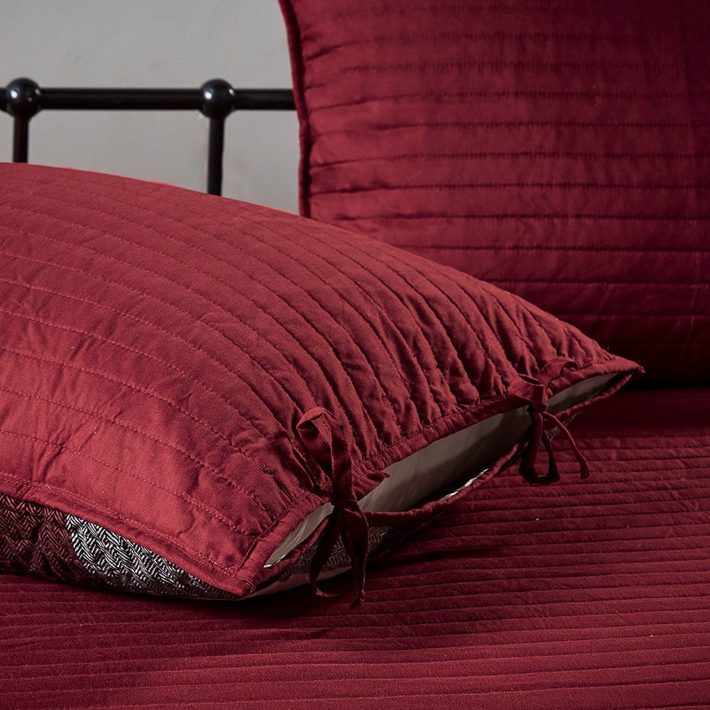 6 Piece Reversible Plaid Daybed Cover Set Red Daybed Media 8
