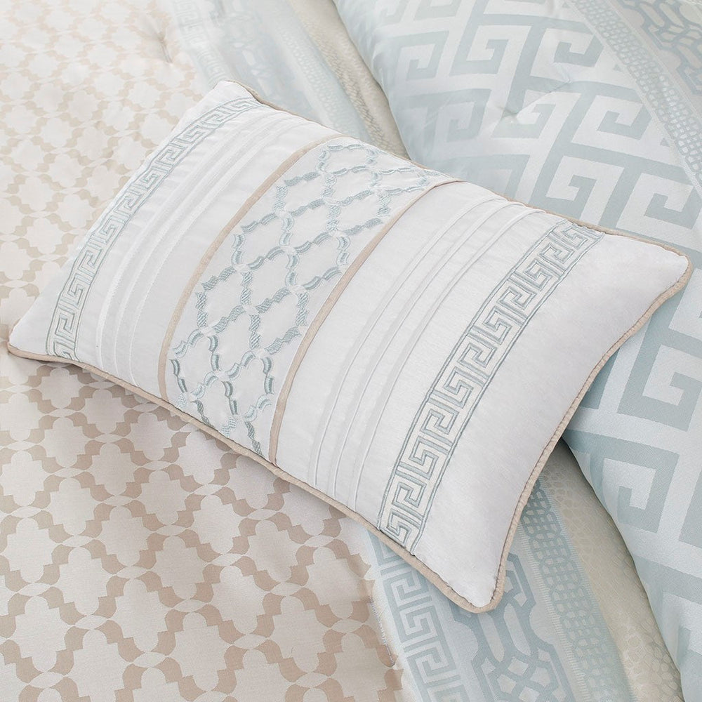 7 Piece Comforter Set Aqua Cal King Media 2