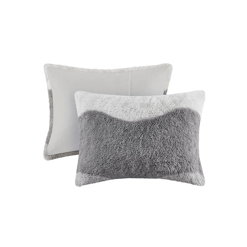 Twin/Twin XL Ombre Shaggy Faux Fur Comforter Set Media 11