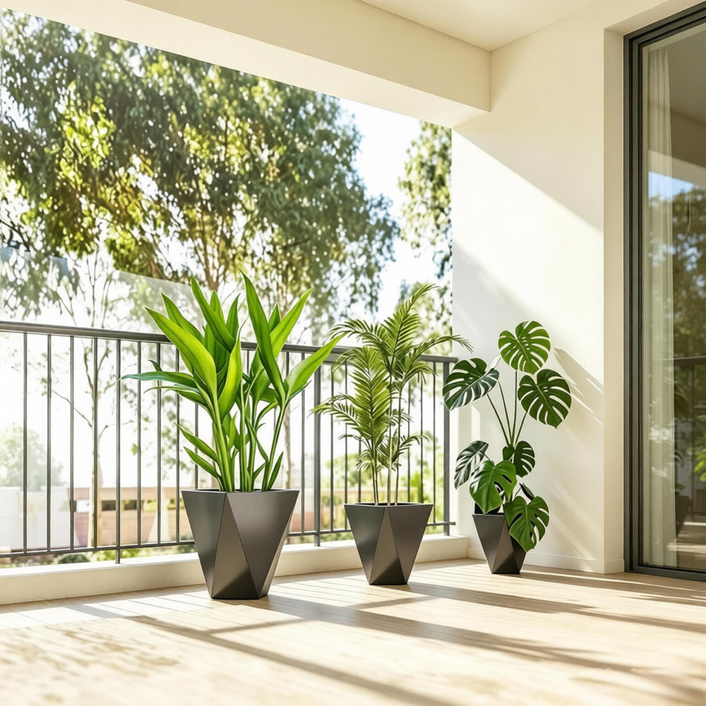 Chic Planters,Stackable Planters,Set of 3 Planters Set(Only 3Pcs Planter) Media 2