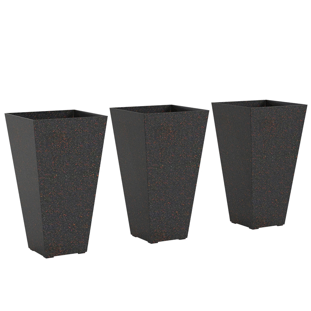 Set of 3 Flower Pots,Tall Planters Media 8