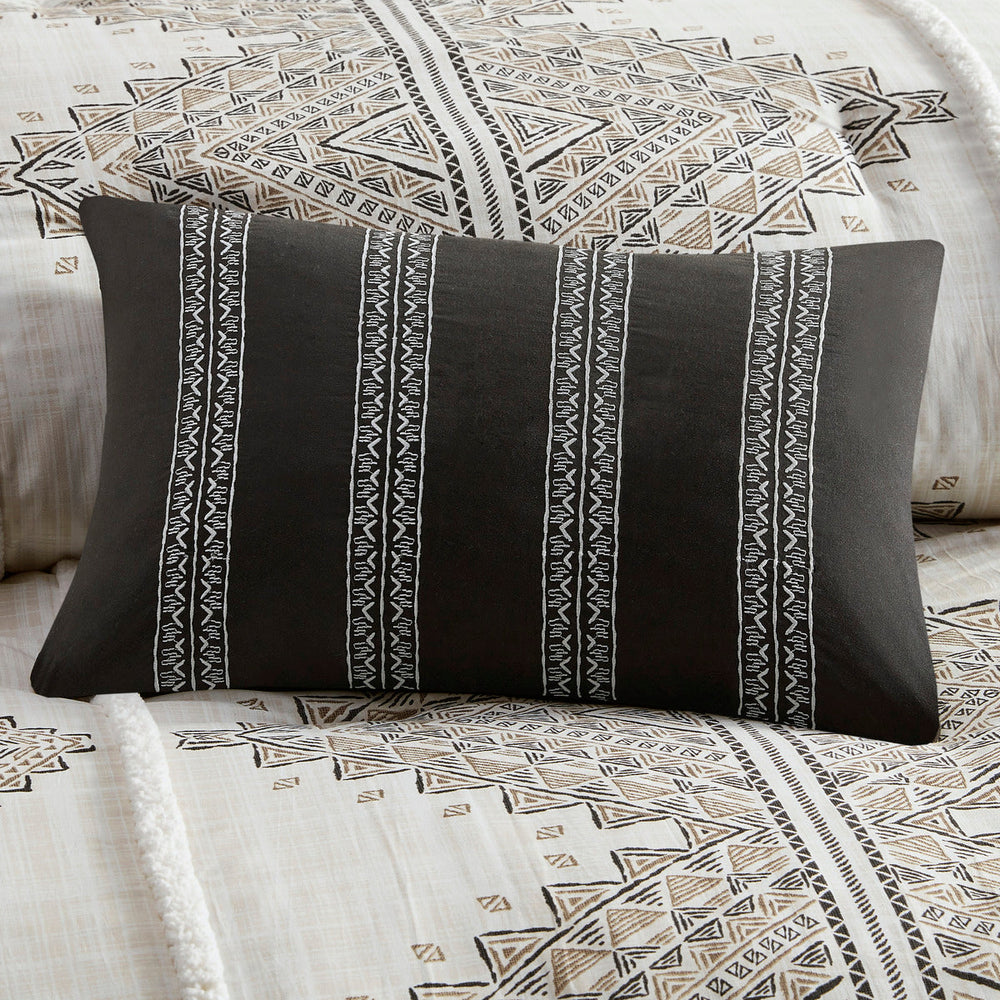 King/Cal King 4 Piece Printed Duvet Cover Set with Throw Pillow Media 14