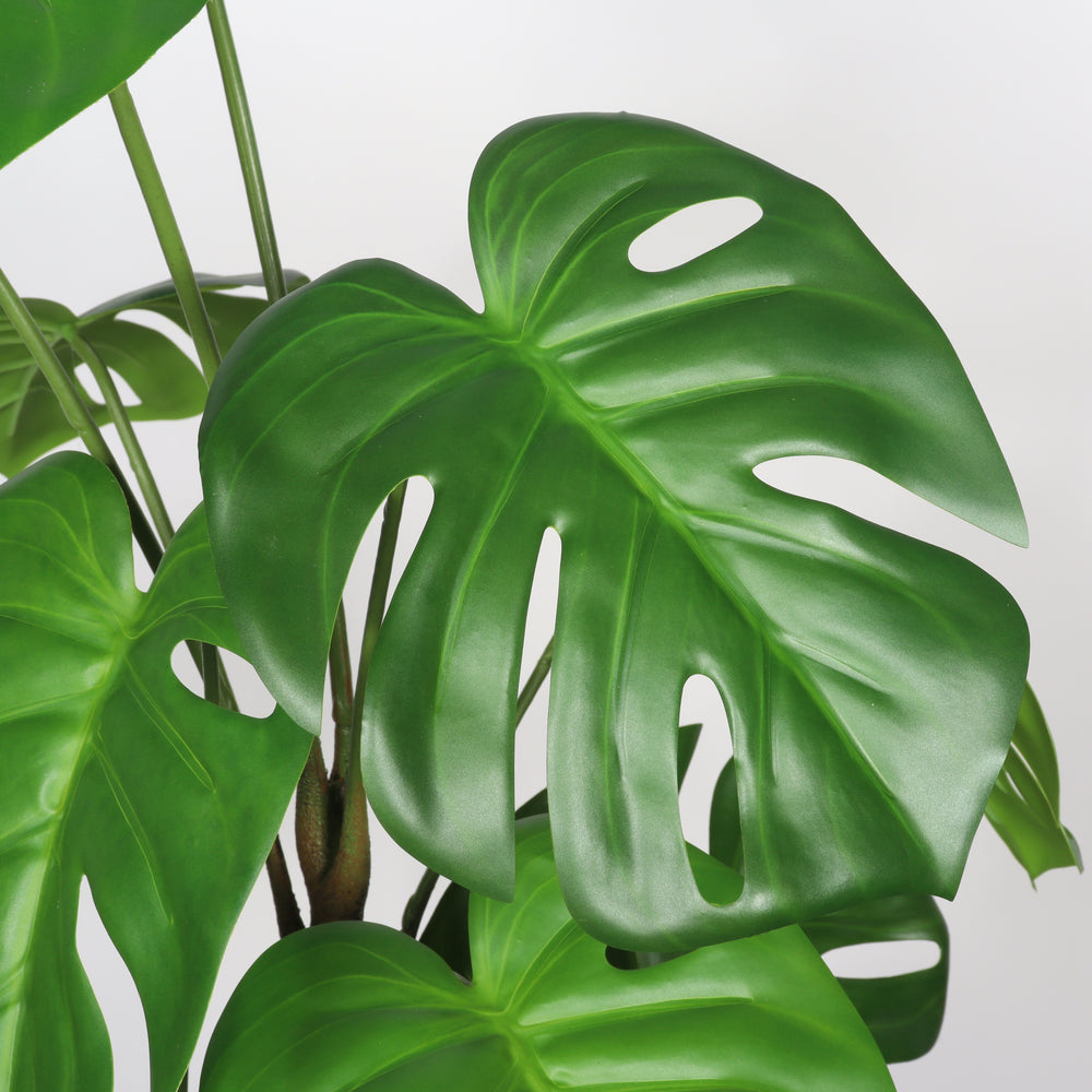 30'' Artificial Monstera Deliciosa Plant with White Pot, 2 pcs / set Media 8