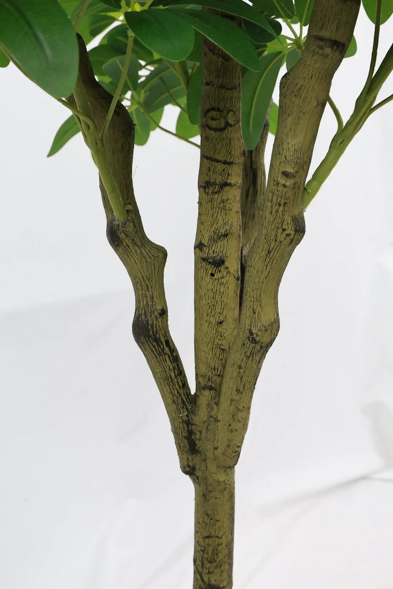 5.2FT Realistic Faux Tree with Lifelike Foliage in Green, Durable Plastic Construction for Indoor and Outdoor Use