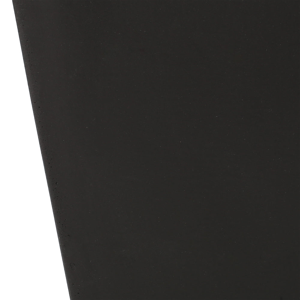 13' Outdoor Modern MGO Small Cast Stone Planter, Black Media 8