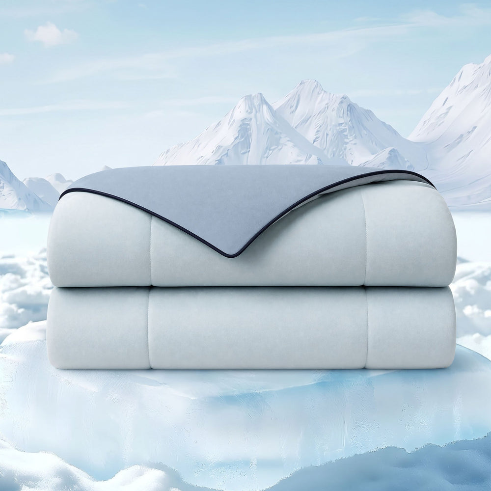 1 Piece Twin Down Alternative Comforter,Light Blue Media 16