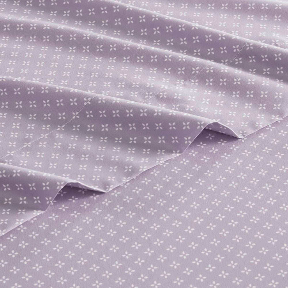 Floral Comforter Set with Bed Sheets Taupe Twin Media 12