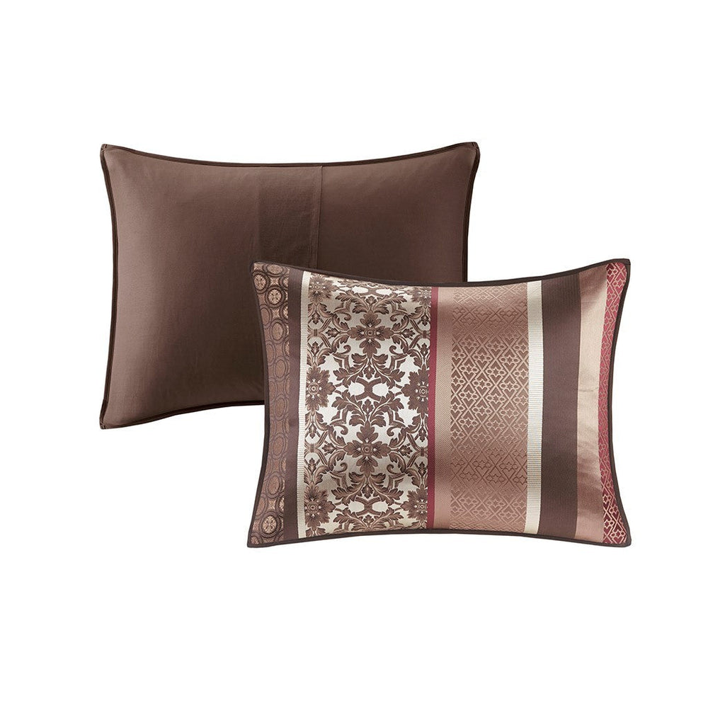 7 Piece Comforter Set Red King Media 2