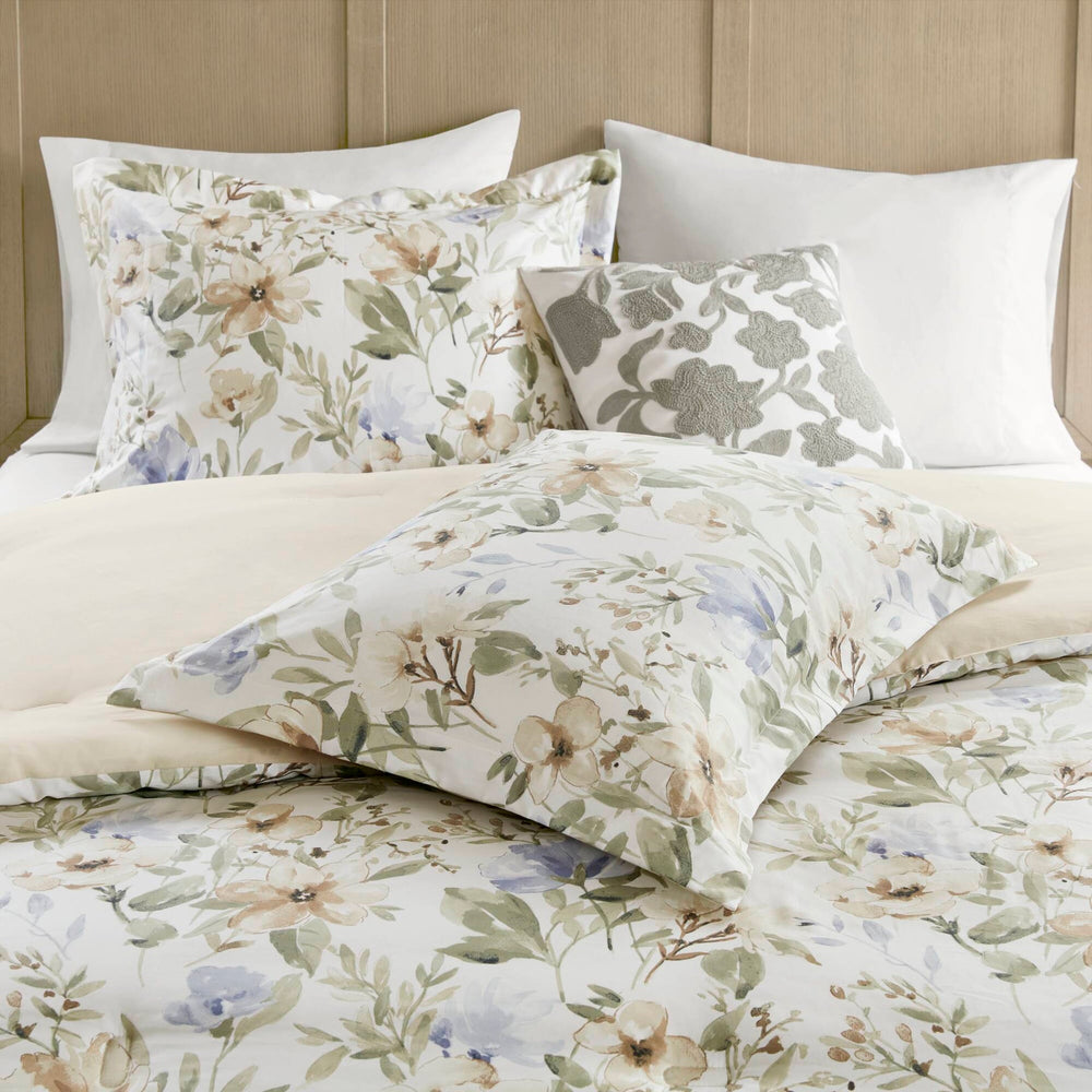 6PCS Queen Cotton Sateen Print Oversized Comforter Set Media 15