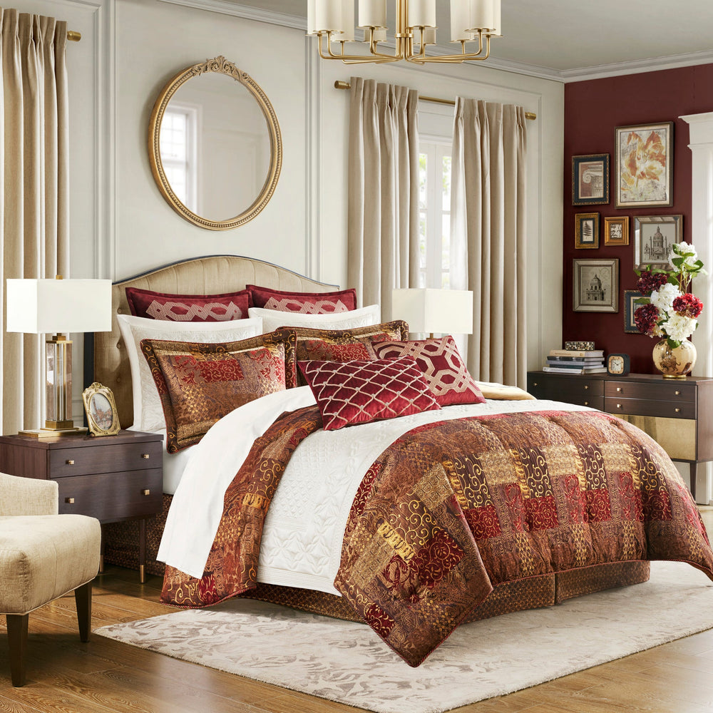 4 Piece Brown Comforter Set Brown Queen Media 12