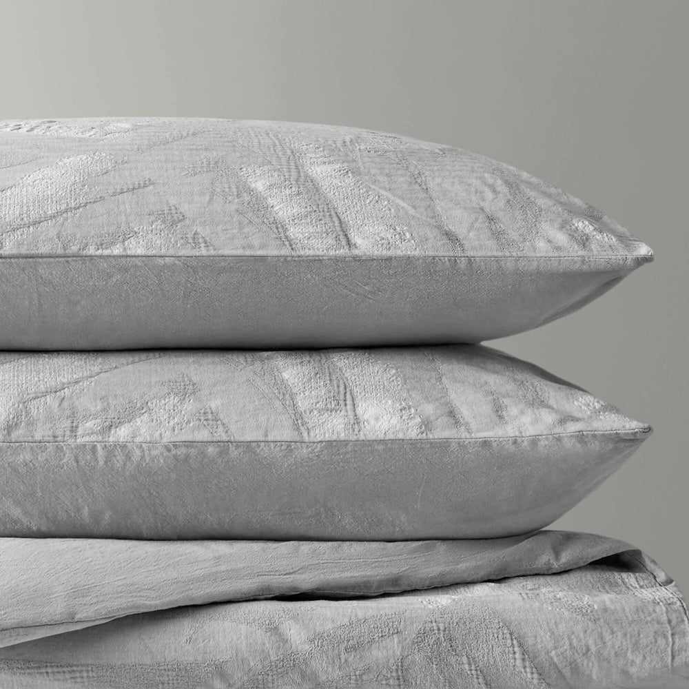 3 Pieces Full/Queen Cotton Duvet Set,Light Gray Media 11