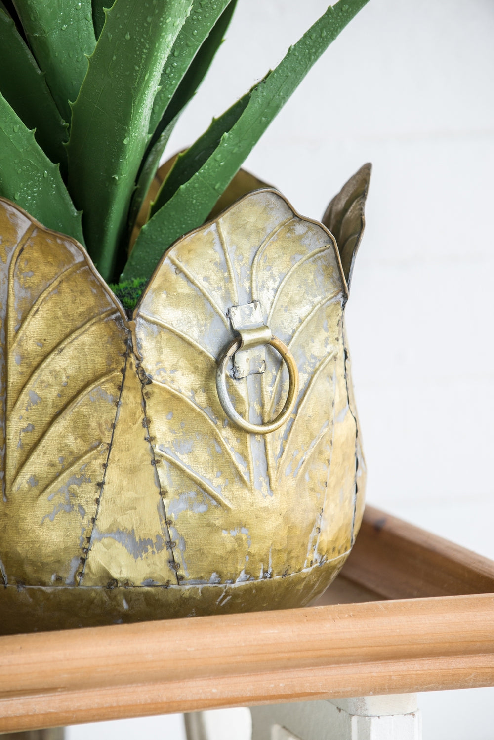 Set of 3 Metal Planter Distressed, L:17.7x17.7x11' M:15x15x10.2' S:11.5x11.5x10' Media 4