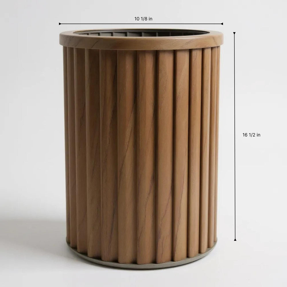 Round Strata Column Planter MD - Medium Brown Media 5