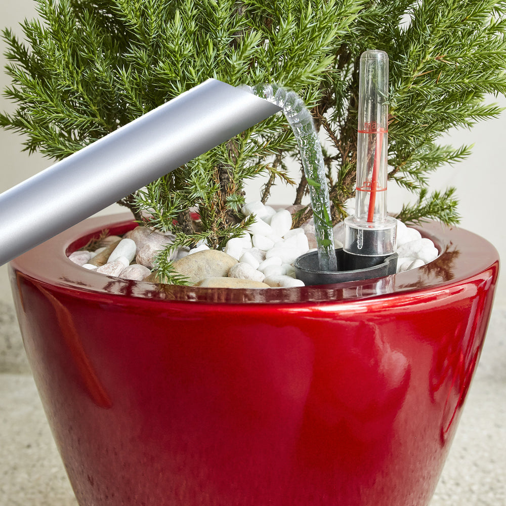 2-Pack Smart Self-watering Planter Pot for Indoor and Outdoor - Red - Round Cone Media 3