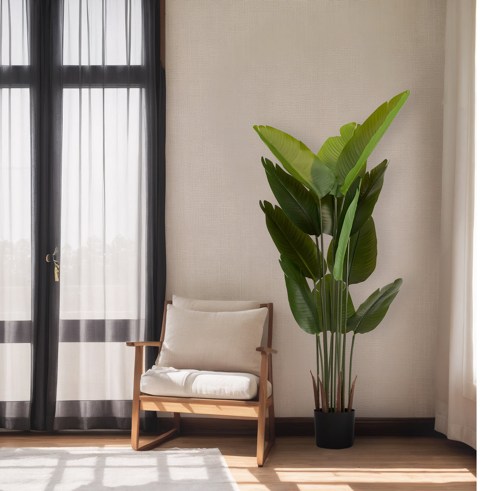 Artificial Bird of Paradise Plant 160cm Tall Faux Tropical Palm Tree Green Plastic Indoor Outdoor Decoration Media 7