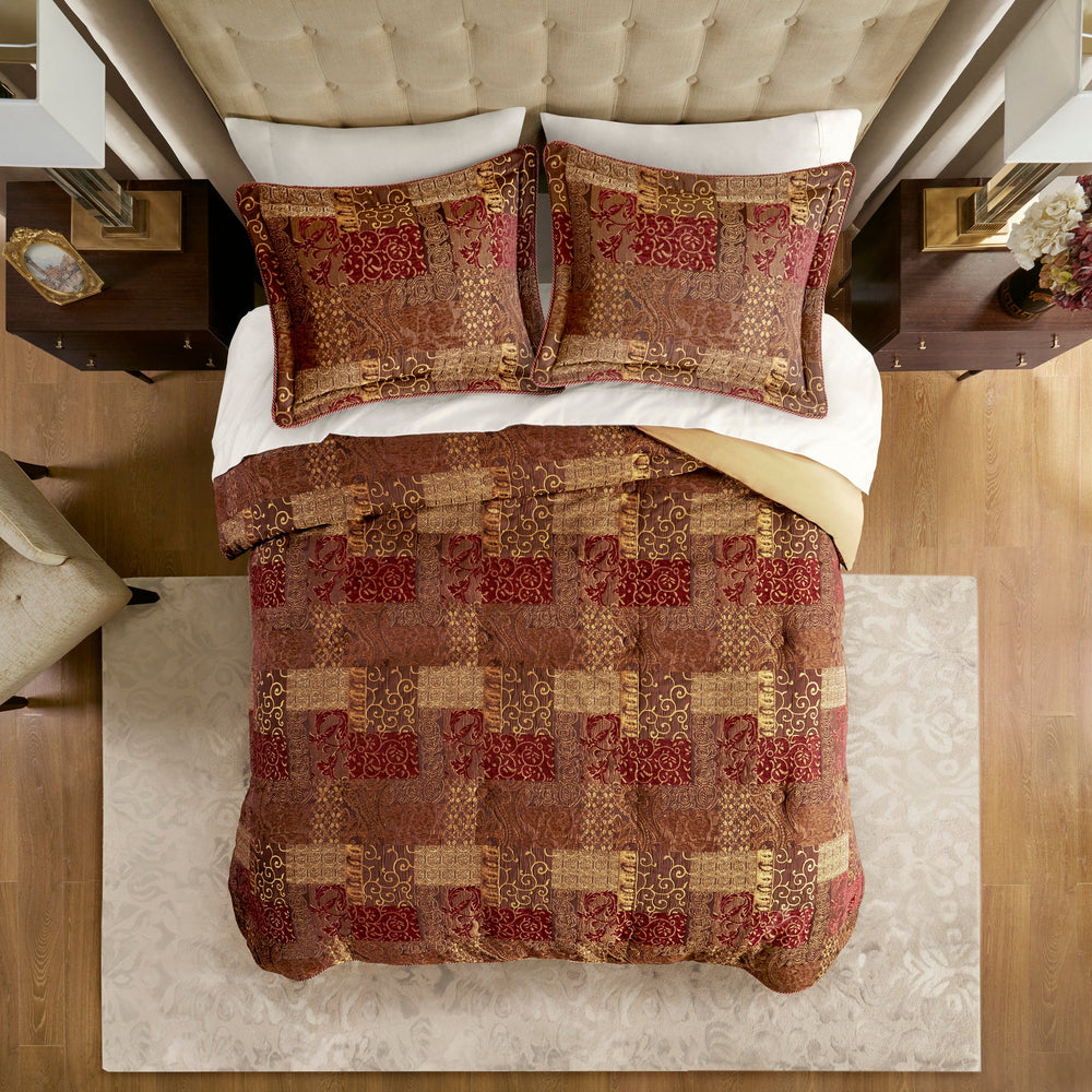 4 Piece Brown Comforter Set Brown King Media 10
