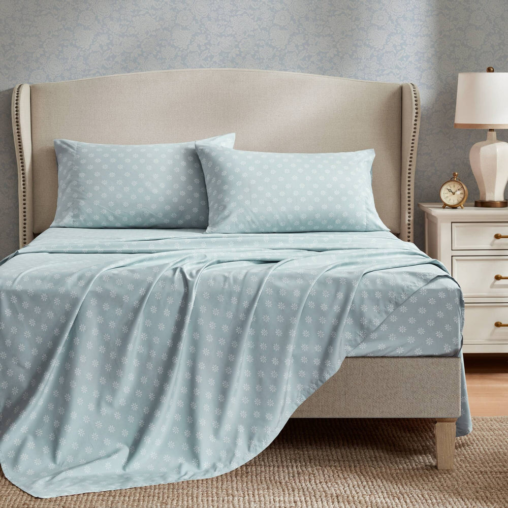 7-Piece Full 7 Piece Vin -inspired Collection floral print,Soft Blue Media 11