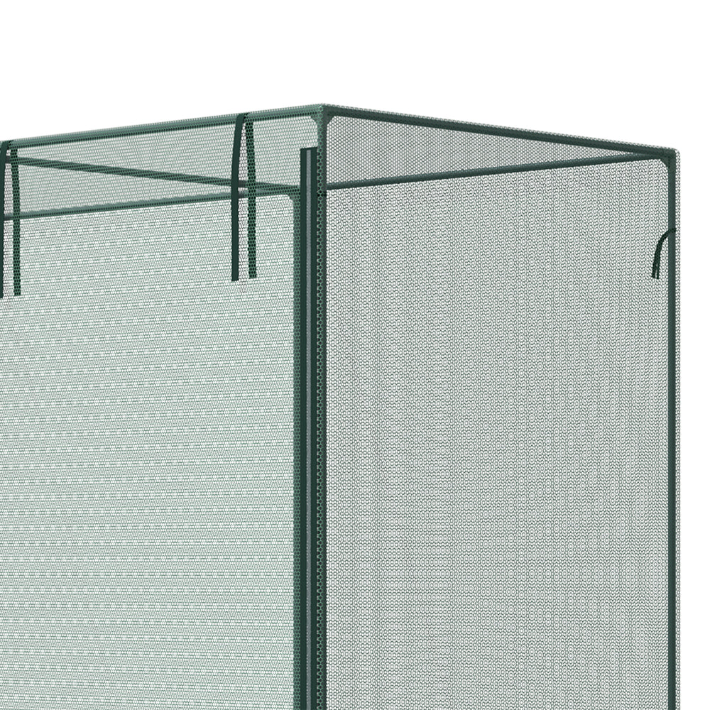 Outsunny 6' x 3' Crop Cage, Plant Protection Tent with Zippered Doors for Vegetable Garden, Backyard, Green Media 9