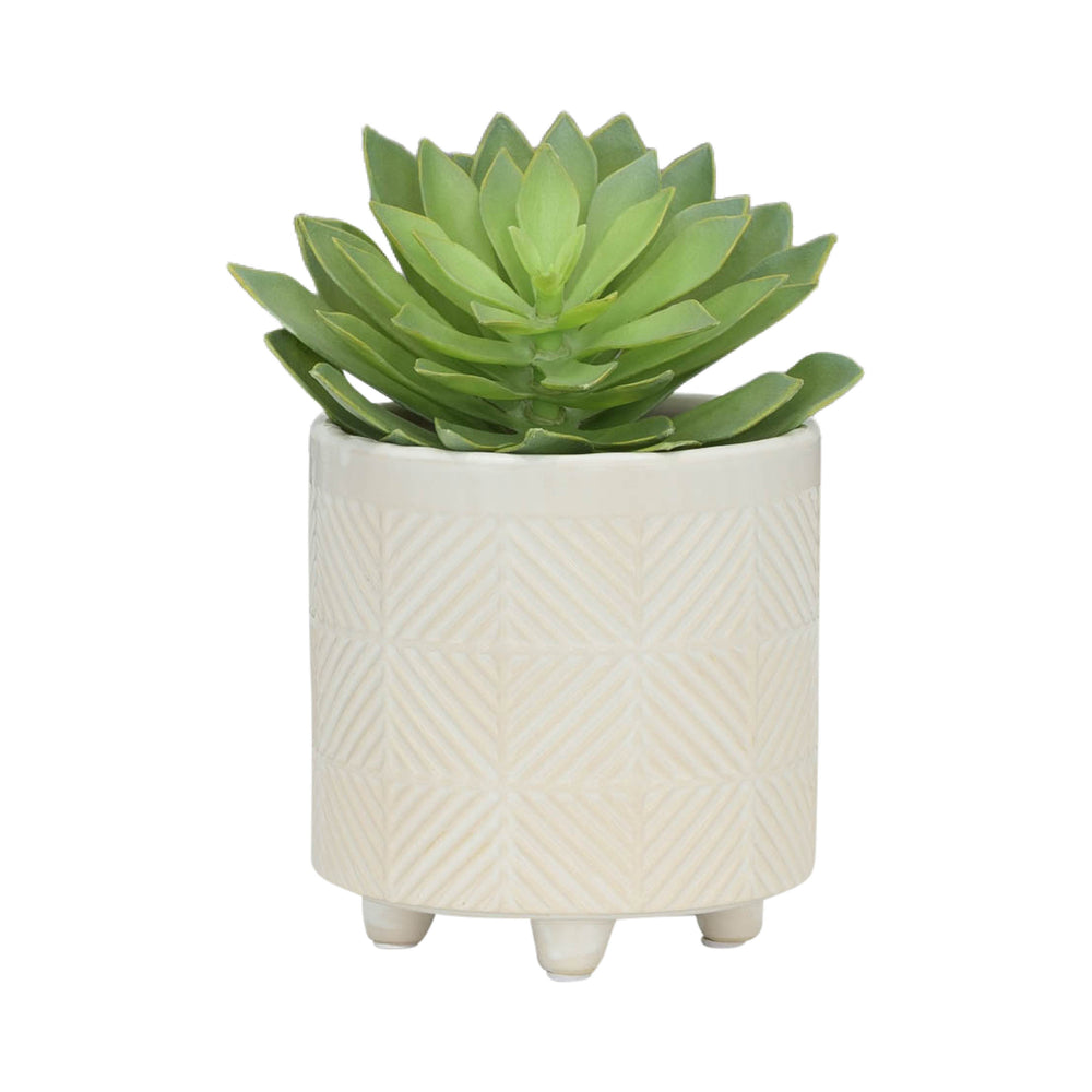 S/2 6/8' TEXTURED PLANTERS, SHINY WHITE Media 4