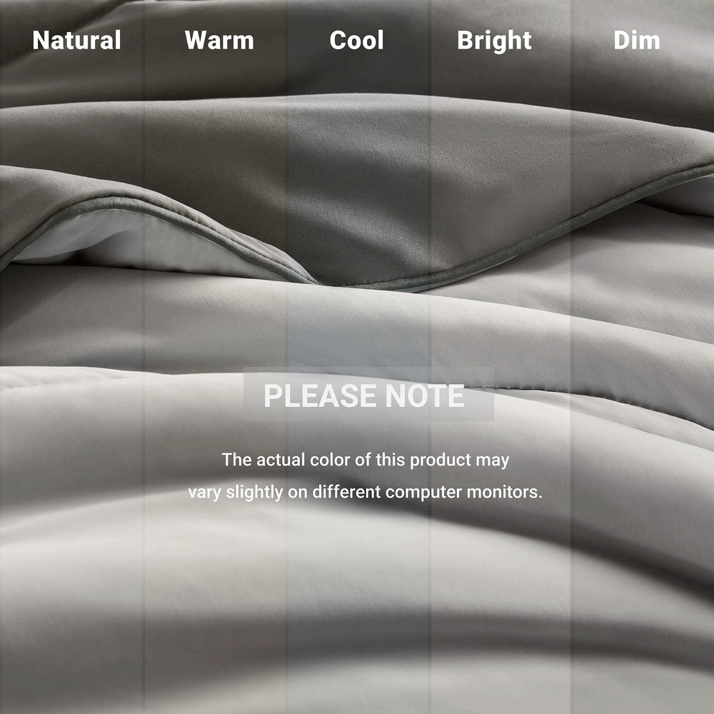 1-Piece Full/Queen Reversible Tencel Comforter Blanket,Gray Media 6