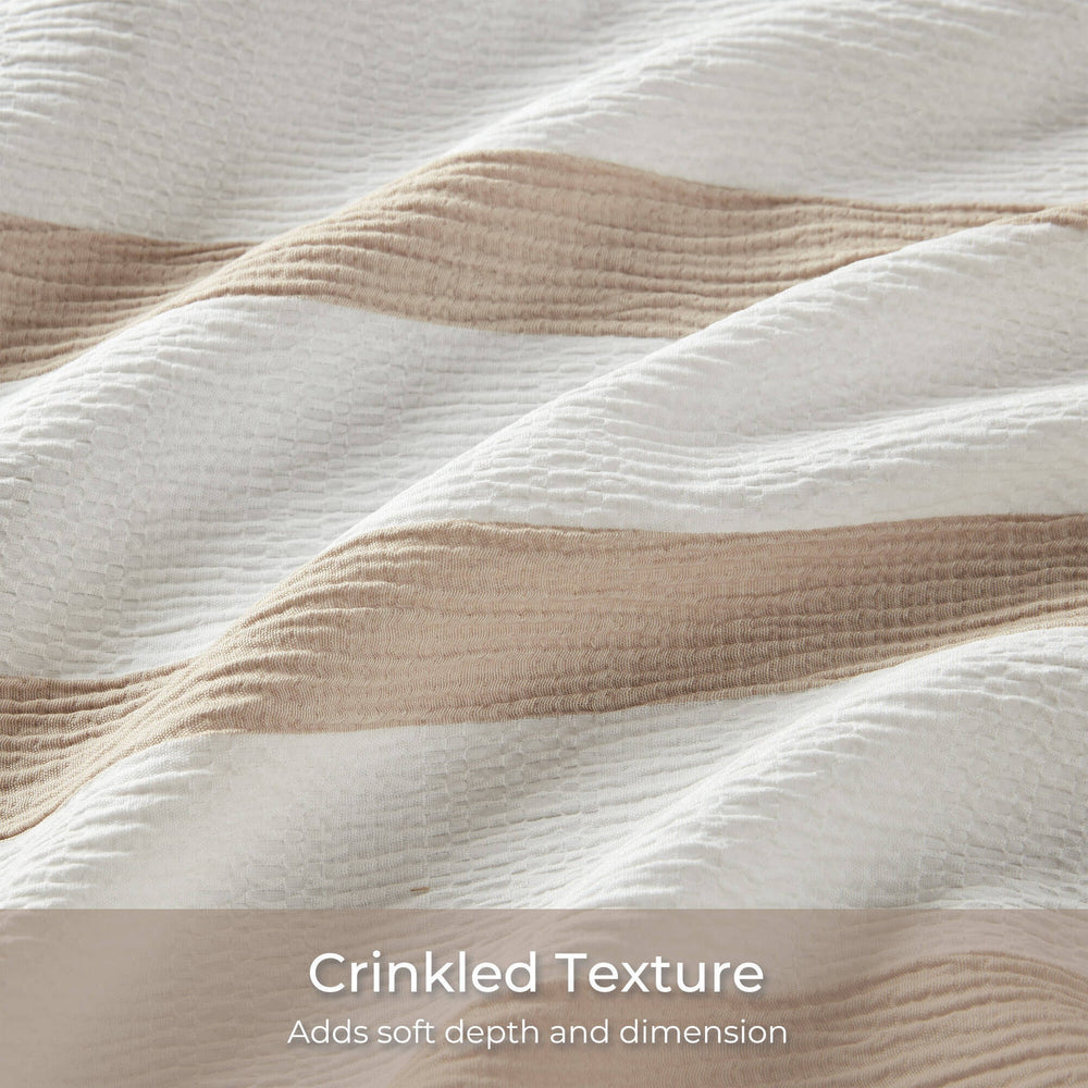 2-Piece Twin/Twin XL Yarn-dyed striped comforter Media 8