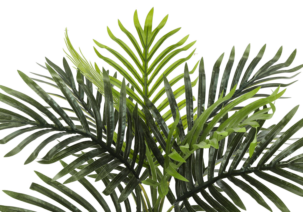 Artificial Plant, 20' Tall, Palm, Indoor, Faux, Fake, Table, Greenery, Potted, Real Touch, Decorative, Green Leaves, Black Pot Media 4
