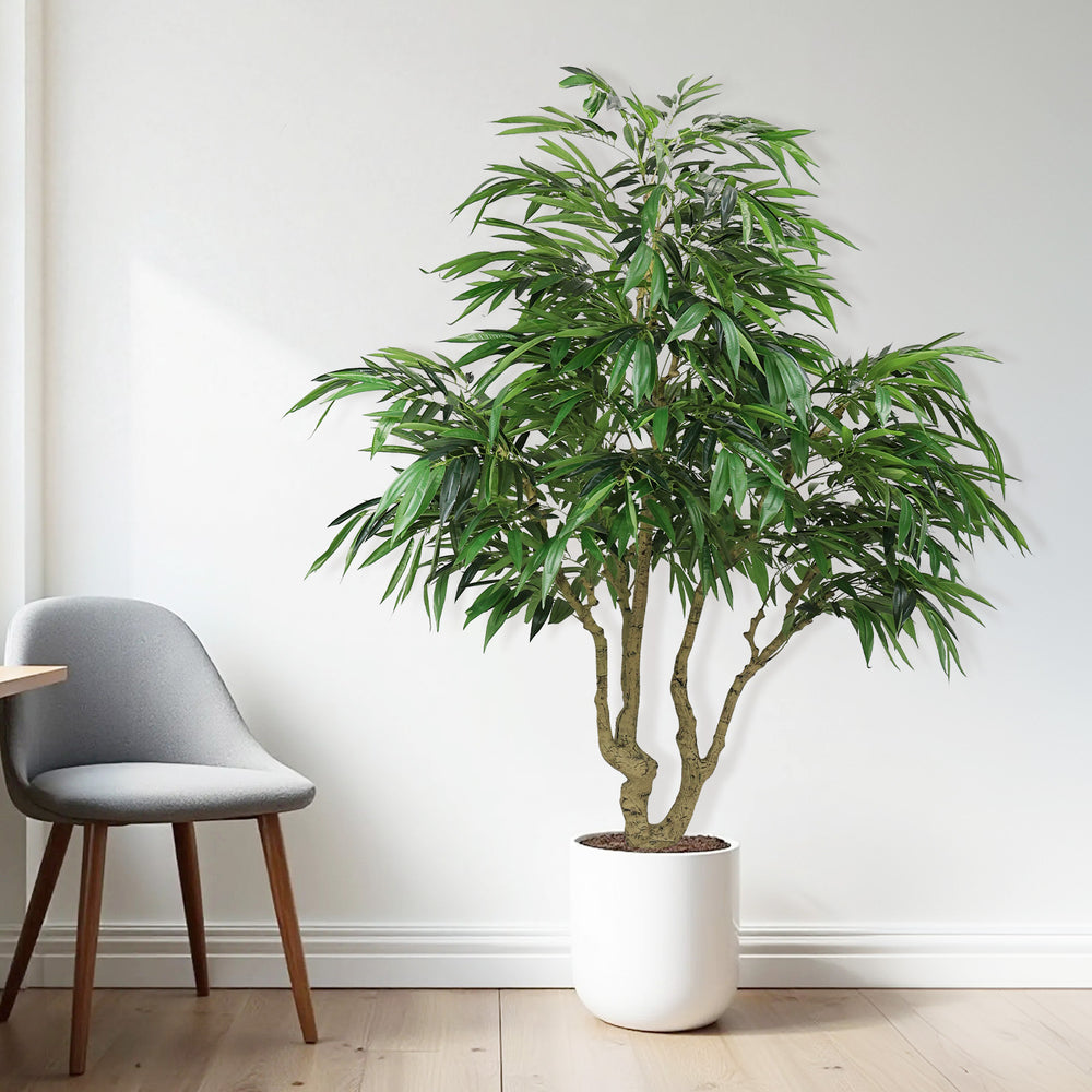 7FT Artificial willow Tree, Indoor Faux slik Greenery Plant for Home, Apartment, or Office Decoration, 1pc/set Media 11