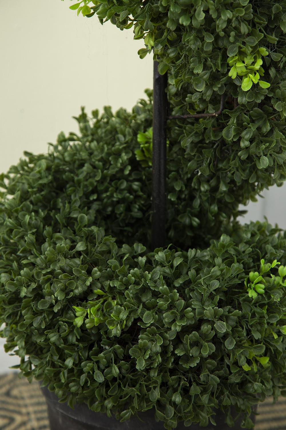 10.5x10.50x60' 5 Foot Tall Artificial Spiral Boxwood Topiary Media 2