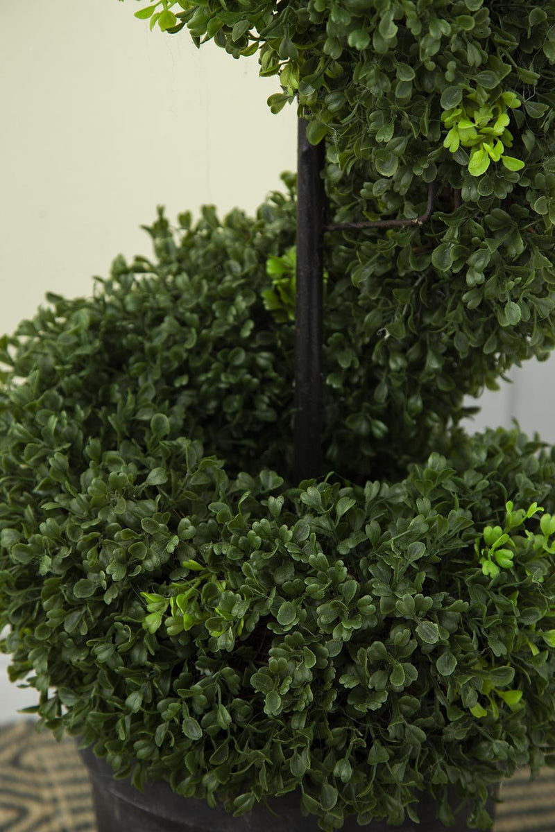 10.5x10.50x60' 5 Foot Tall Artificial Spiral Boxwood Topiary