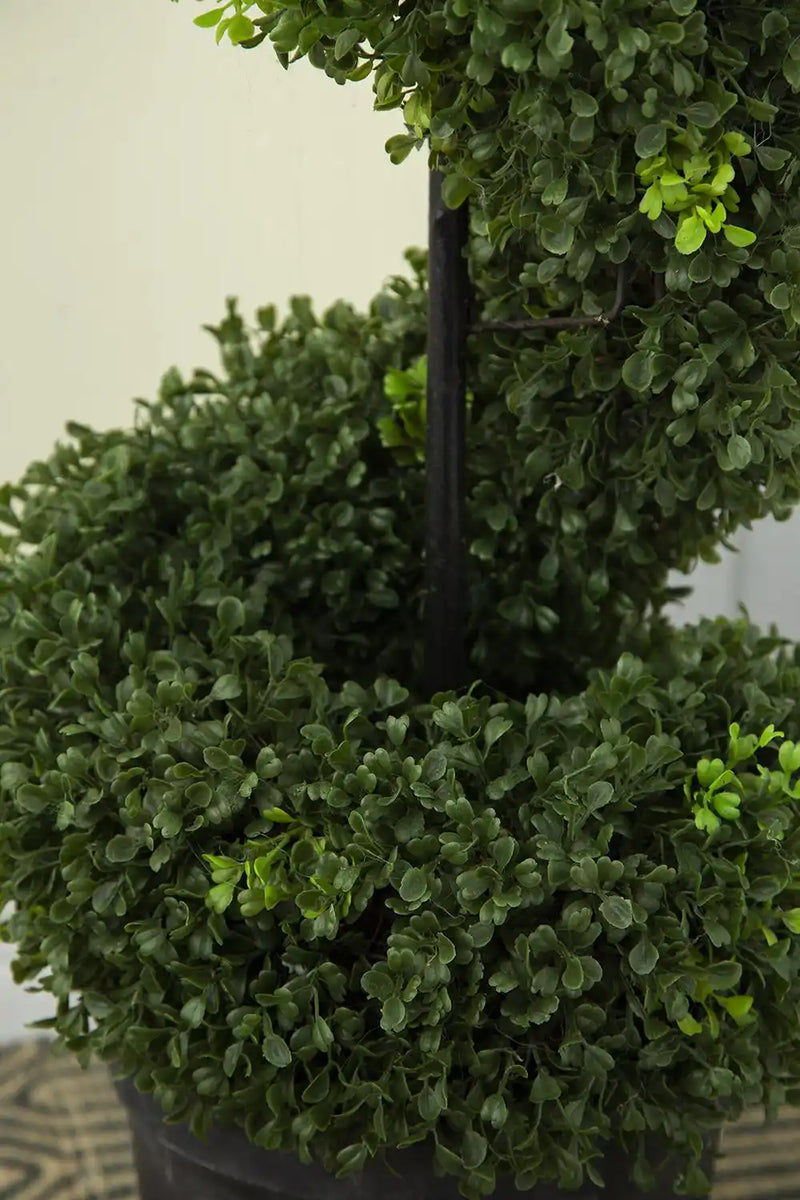 10.5x10.50x60' 5 Foot Tall Artificial Spiral Boxwood Topiary