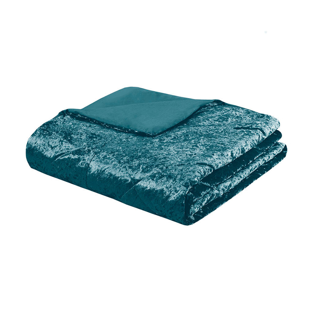 Full/Queen Velvet Duvet Cover Set with Throw Pillow Media 3