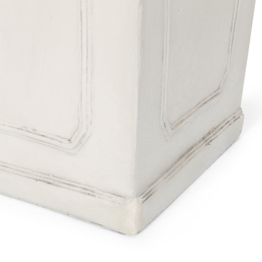 16'' x 30.5'' Outdoor MGO Planter with Antique White Finish Media 8