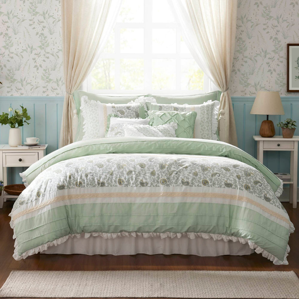 9 Piece Cotton Percale Comforter Set Cal King Media 5