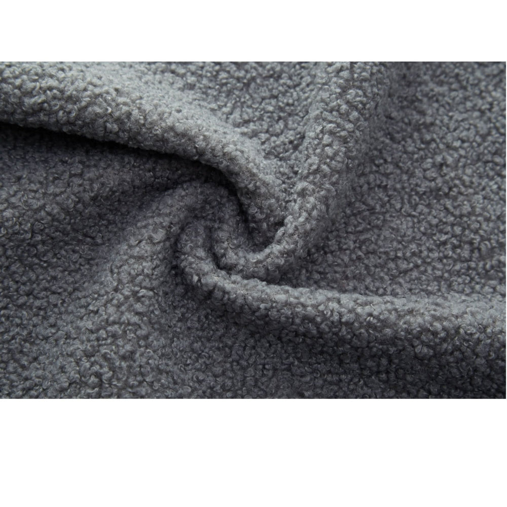 Sofa Bed Teddy Fabric Modern Grey Full Size Living Room Lounge Area Media 16