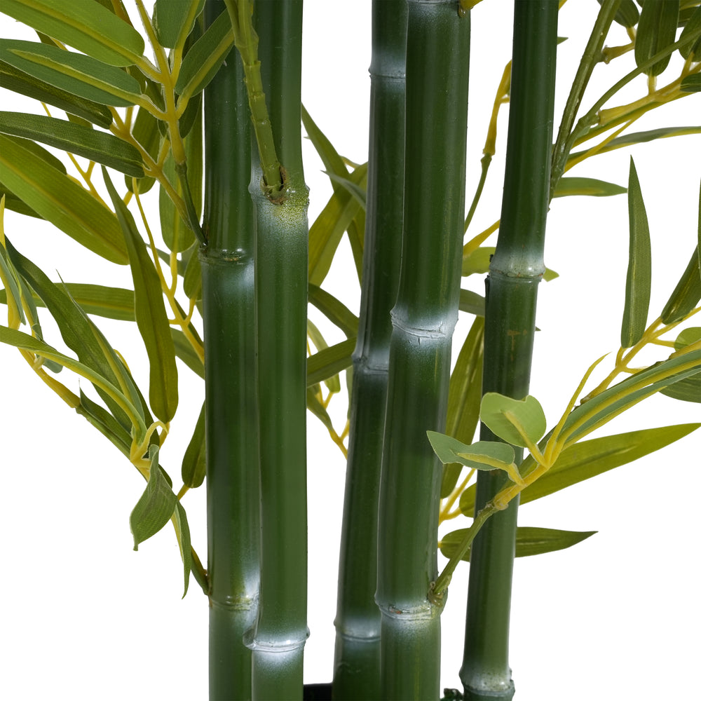5' Artificial Bamboo with Black Plastic Pot, Set of 2 Media 9