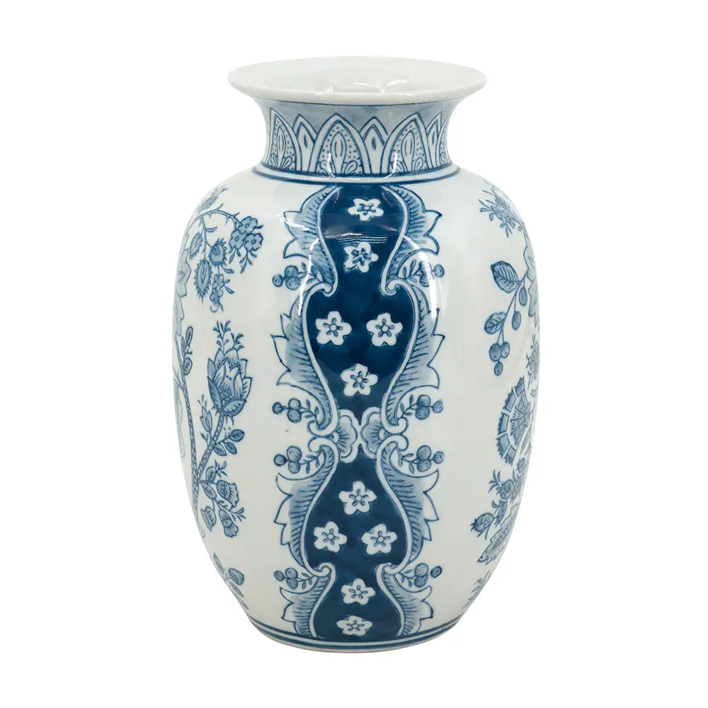 26928990 D5.5x8.7' Porcelain Flower Vase with Blue and White Floral Patterns     DTY Store Decorative Porcelain Vases, Jar and Pitcher     DTY Store