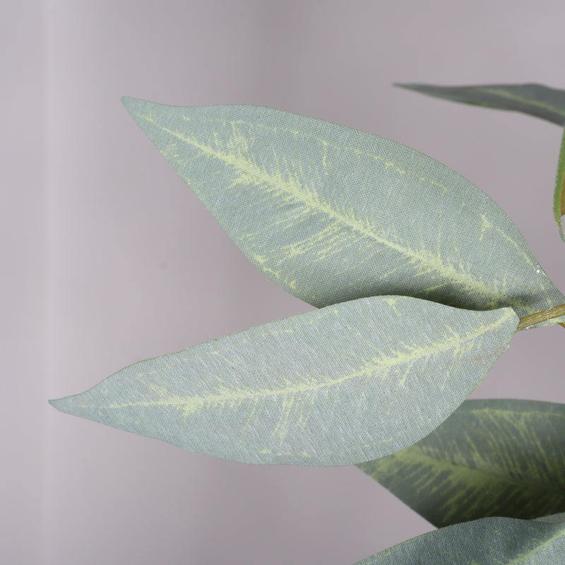 5FT Realistic Artificial Eucalyptus Tree in Black Plastic Pot with Lush Green Fabric Leaves, Indoor Potted Faux Plant for Home Office Decor