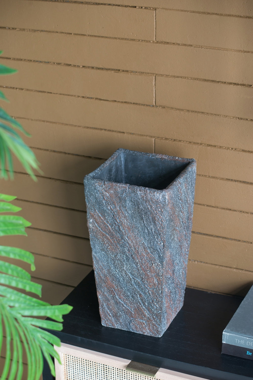 7.5x7.5x15' Cement Planter Small, Indoor Outdoor Garden Functional Decor Media 4