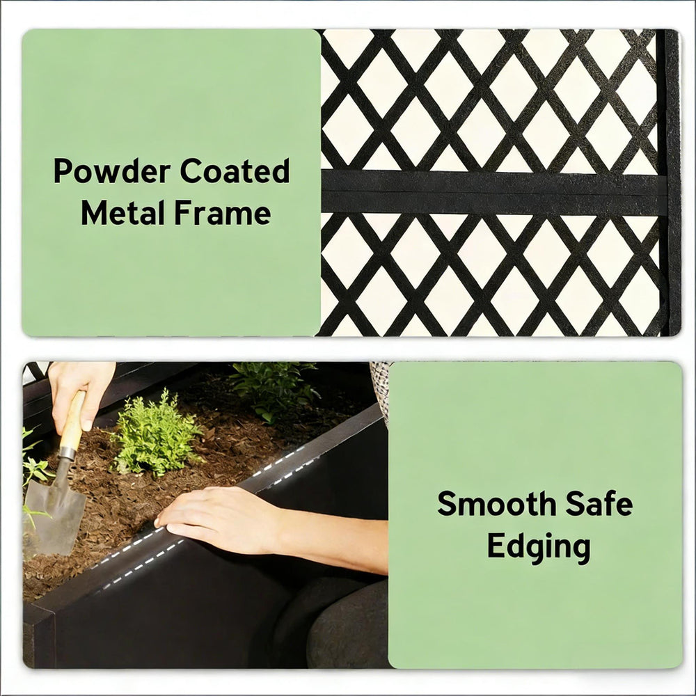 Raised Garden Bed,Metal Planter Box,Privacy Planter Media 2