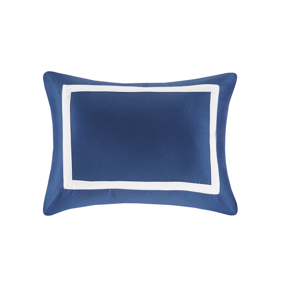 8 Piece Comforter and Quilt Set Collection Navy Full/Queen Media 14