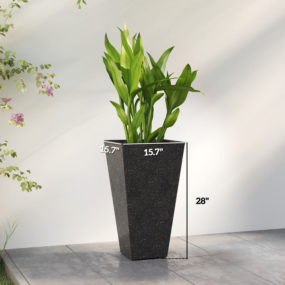 Stackable Taper Planters,Set of 3 Flower Pots,Tall Planters Media 8