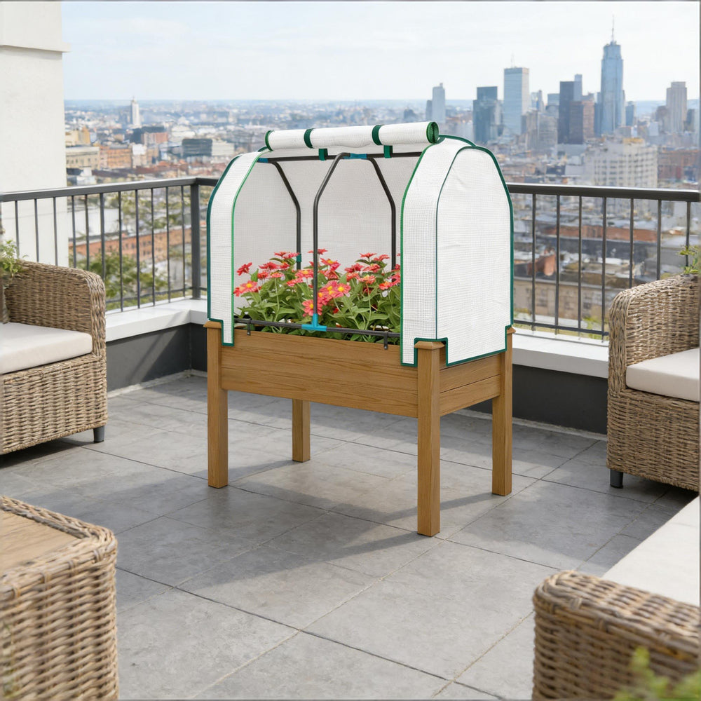 Outdoor Planter Box,Convenient Raised Garden Bed Media 2